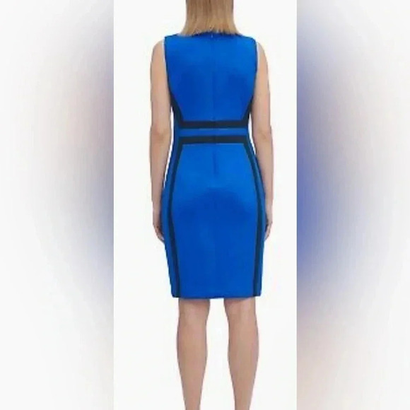 Calvin Klein Color Block Sheath Dress Size 8P - Picture 6 of 10